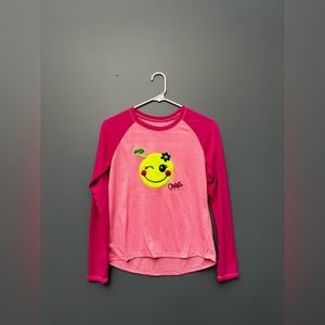 Pink long sleeve pajama shirt